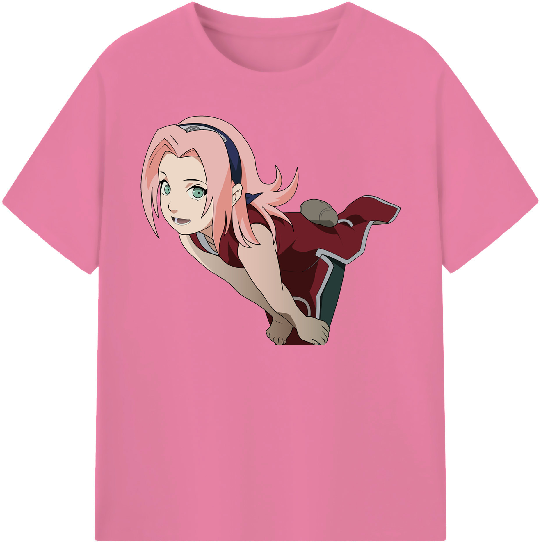 （画像用） NARUTO -ナルト- 春野サクラ Haruno Sakura 綿100％半袖Tシャツ（フロントプリント）